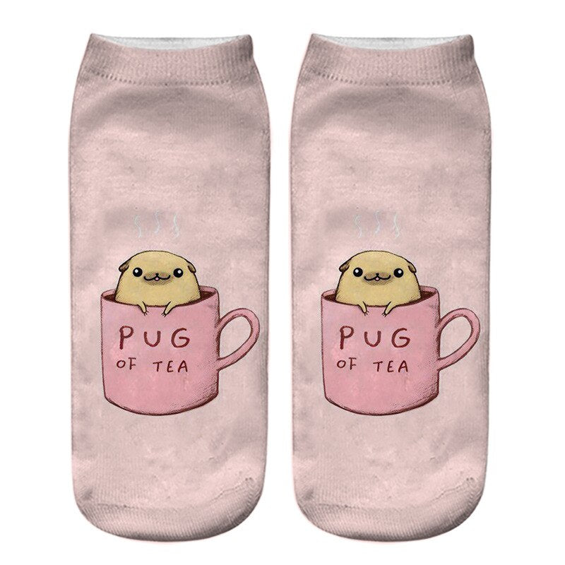 Women's Cute Aimal 3D Print Socks - 2 desire