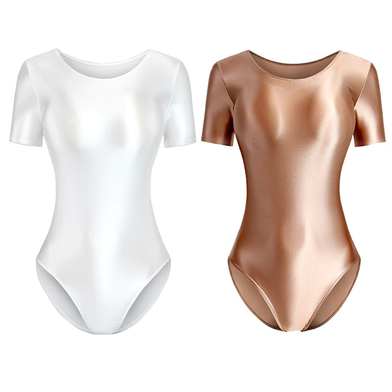 Women's Sexy Shiny Bodysuit - 2 desire