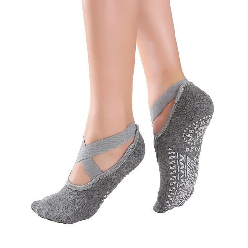 Ladies Anti Slip Yoga Socks 3 Pieces - 2 desire
