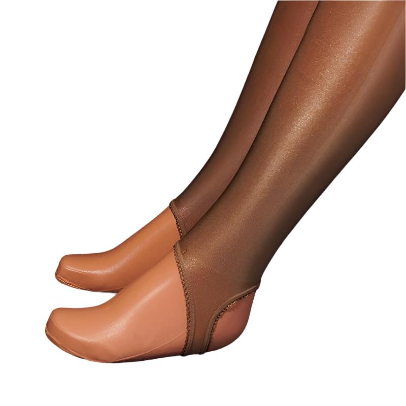 Sheer Oil Shiny Open Crotch Pantyhose - 2 desire