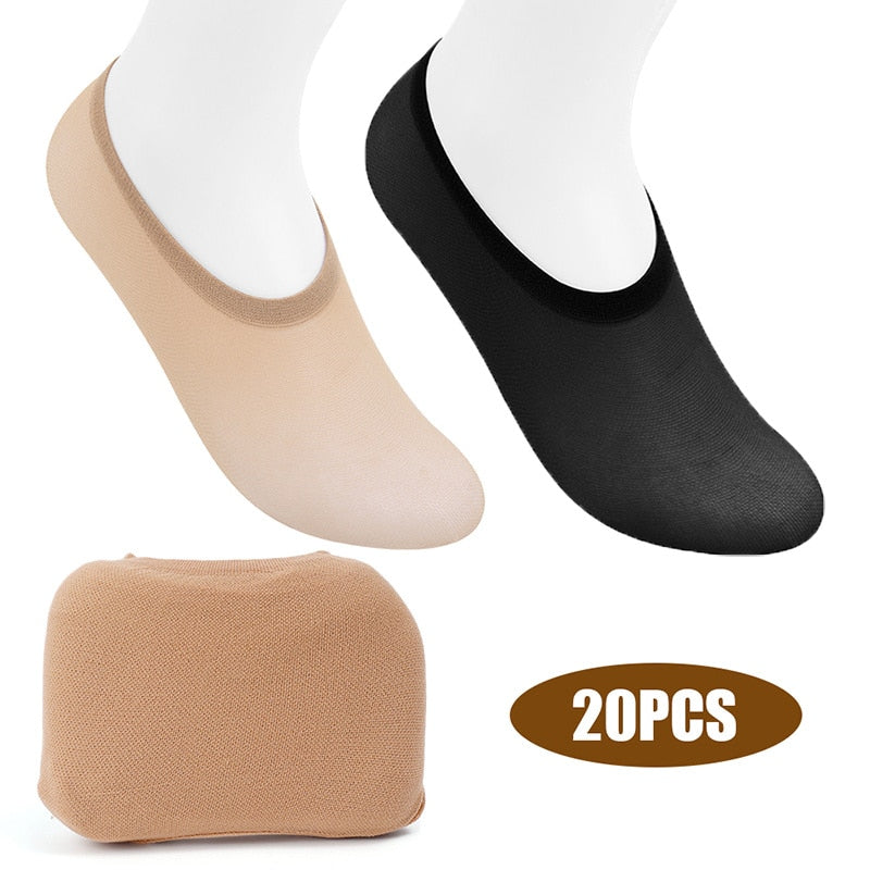 Women's Summer Invisible Thin Sock 10 Pair - 2 desire