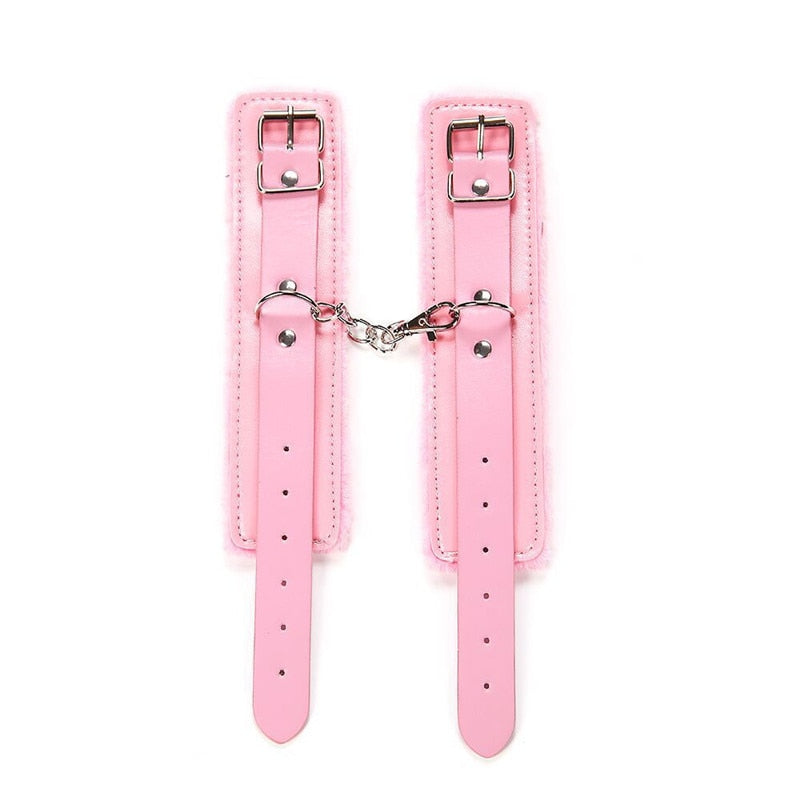 Adjustable PU Leather Handcuffs Ankle Cuff - 2 desire