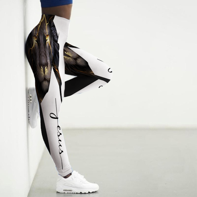 Women's Flame Printed Gym Leggings - 2 desire