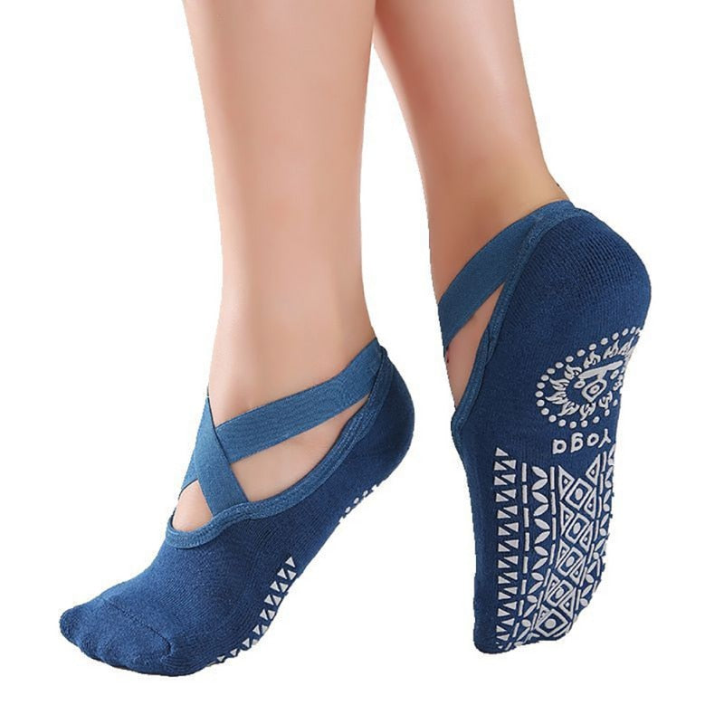 Ladies Anti Slip Yoga Socks 3 Pieces - 2 desire