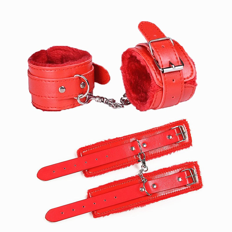 Adjustable PU Leather Handcuffs Ankle Cuff - 2 desire