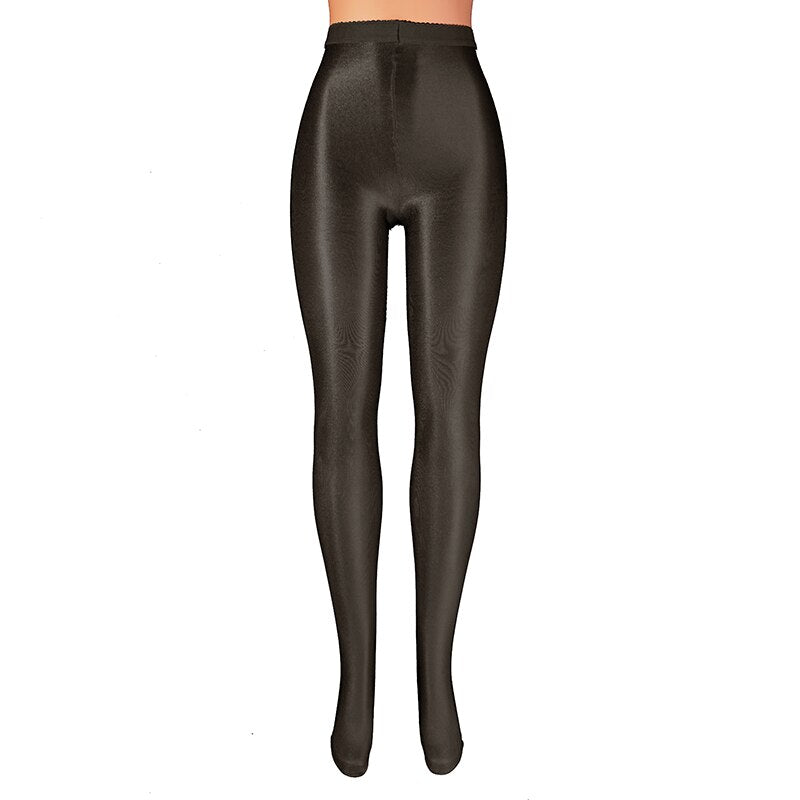 Sheer Oil Shiny Open Crotch Pantyhose - 2 desire
