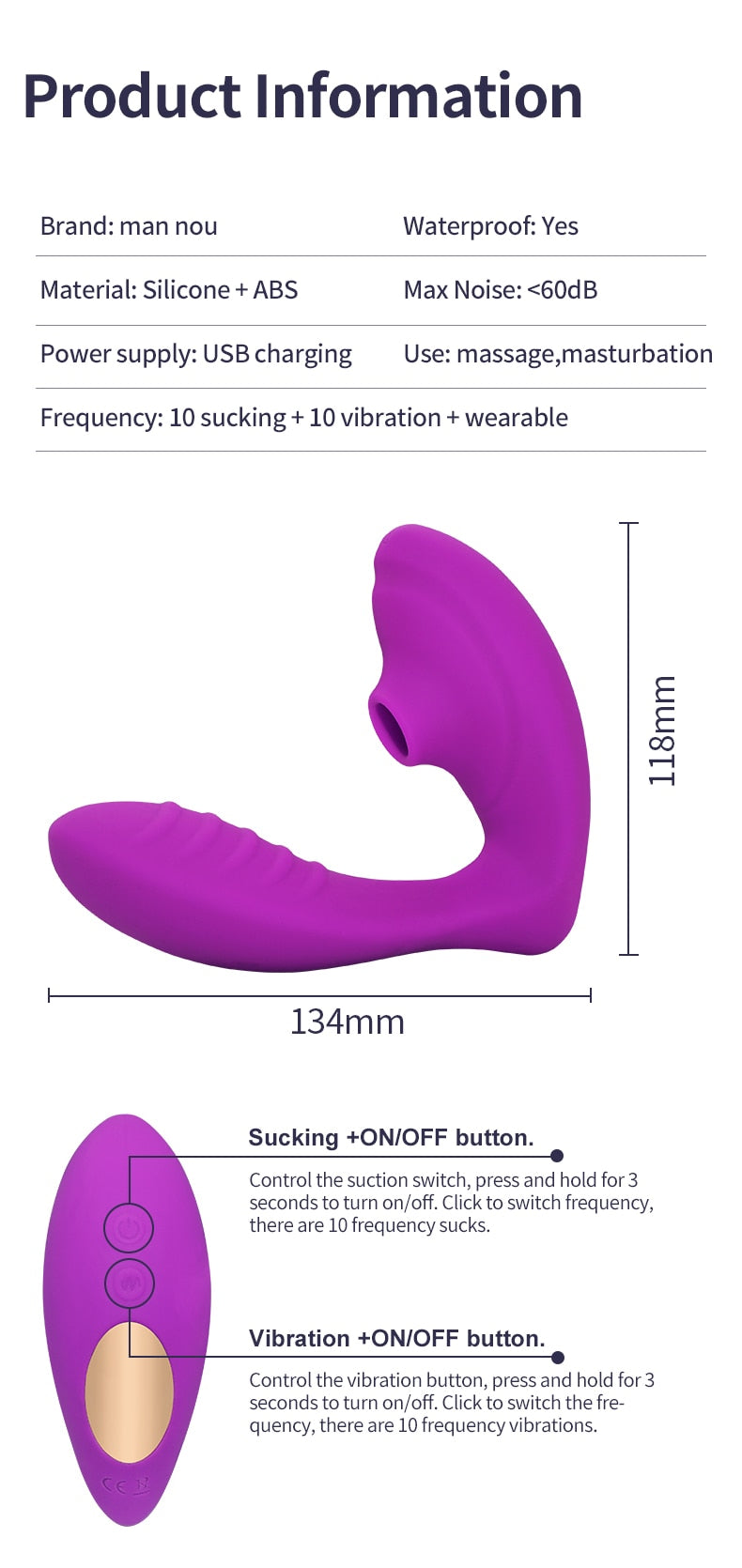 Clitoral Sucking Vibrator 10 Speeds - 2 desire