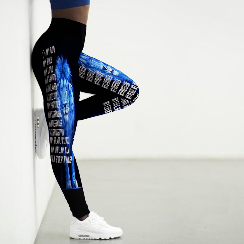 Women's Flame Printed Gym Leggings - 2 desire
