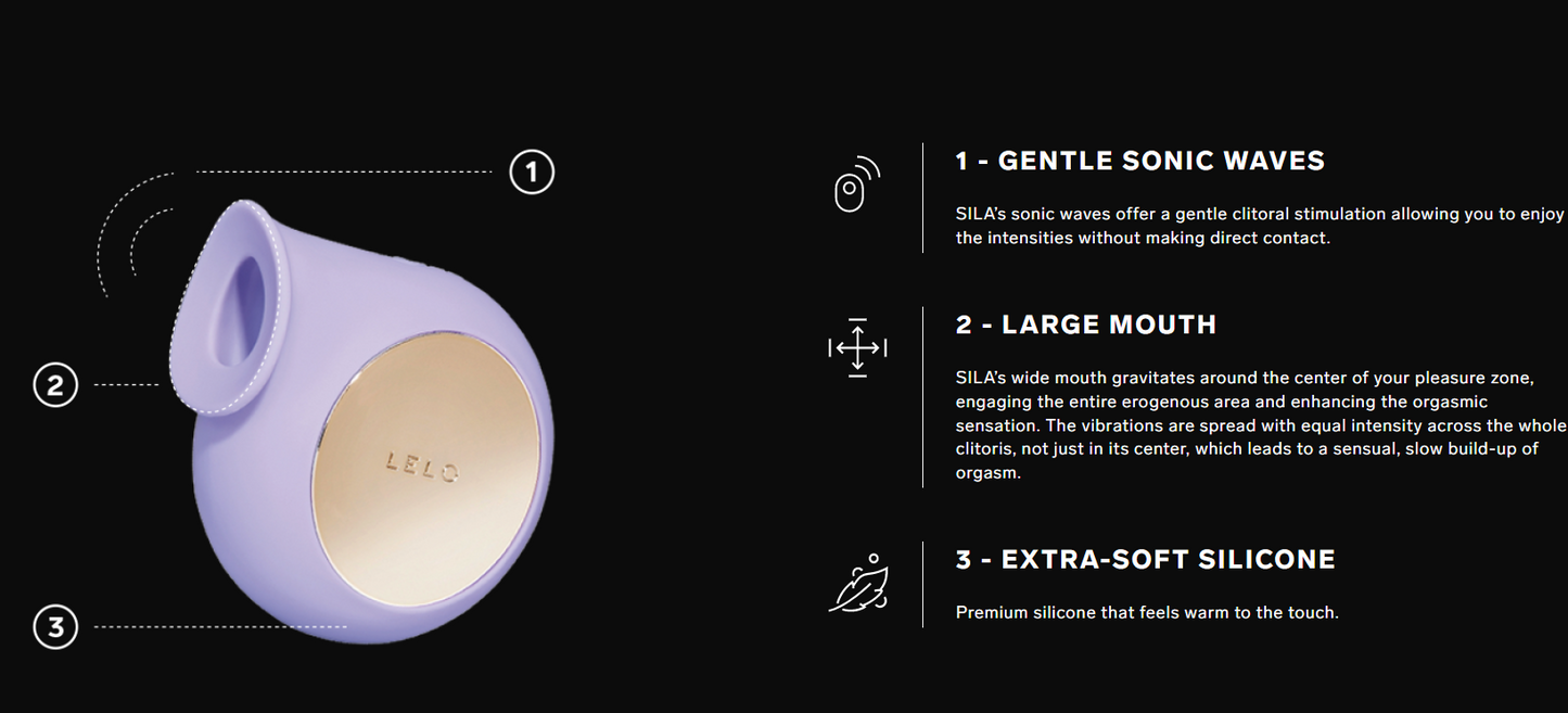 Lelo Sila Aqua Sonic Wave Clitoral Massager - 2 desire