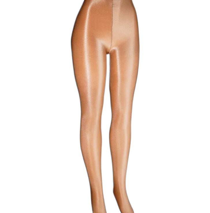 Sheer Oil Shiny Open Crotch Pantyhose - 2 desire
