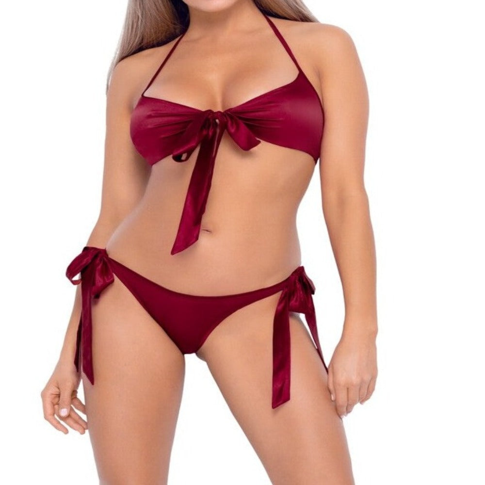 Cottelli Tie Up Bra And Briefs Set Red