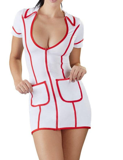 Cottelli Costumes White And Red Nurses Dress - 2 desire 