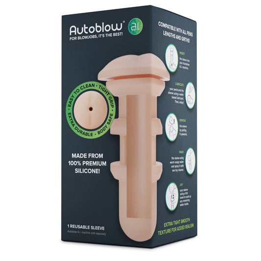 Autoblow A.I Reusable Anus Sleeve Flesh Pink