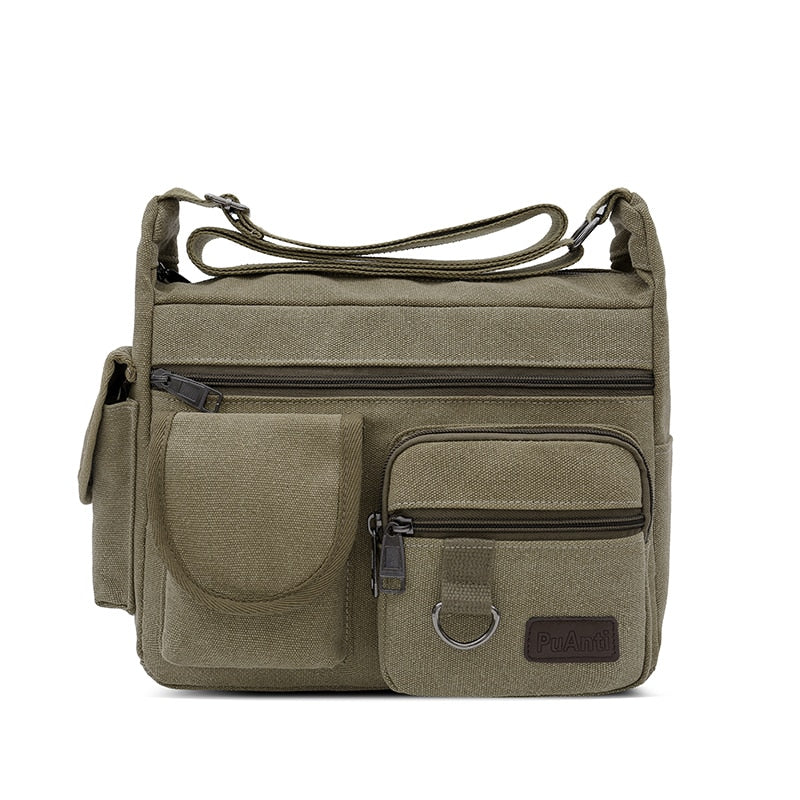 Men's Water Resistant Canvas Shoulder Bag