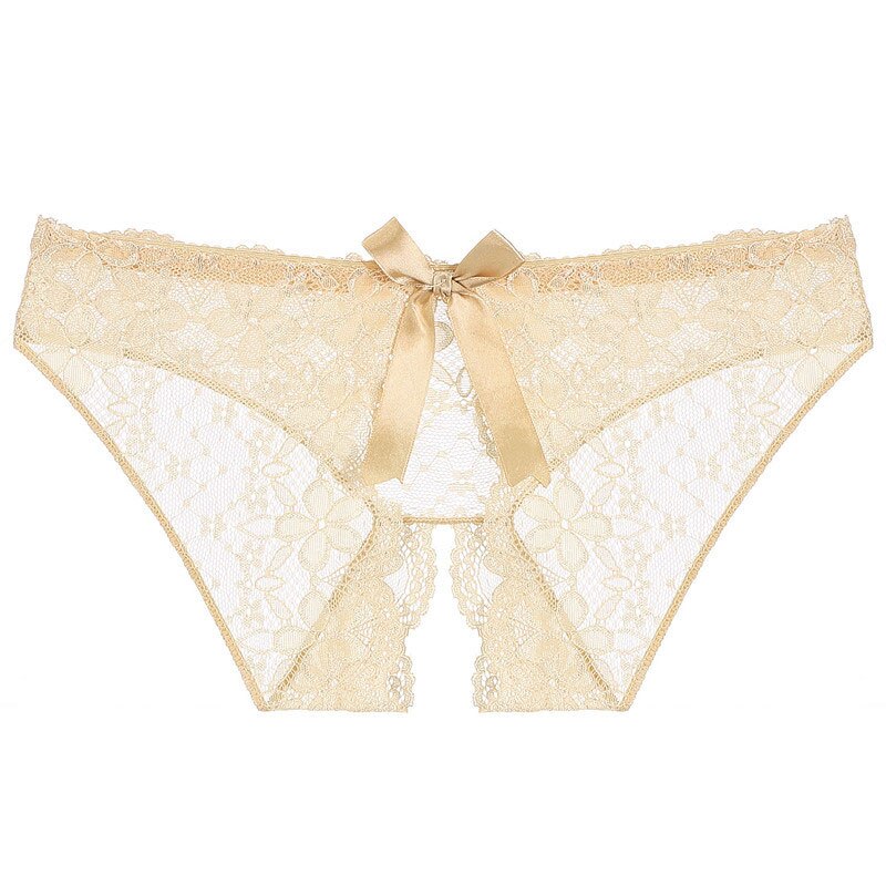 Crotchless Transparent Lace Panties