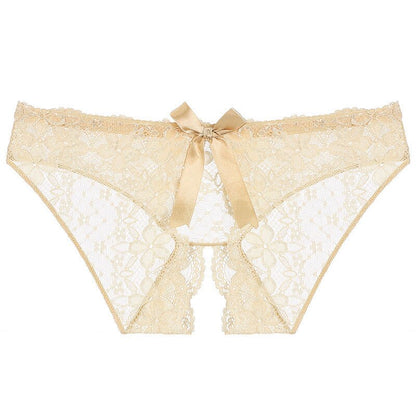 Crotchless Transparent Lace Panties