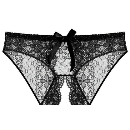 Crotchless Transparent Lace Panties