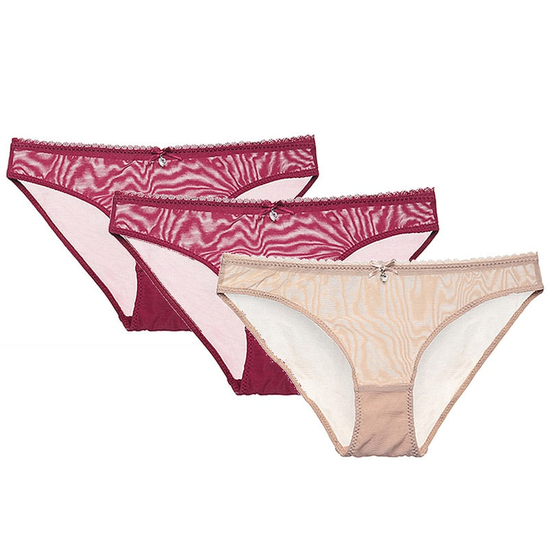 Women's Transparent  Panties 3 Pieces