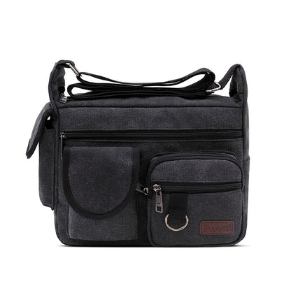 Men's Water Resistant Canvas Shoulder Bag