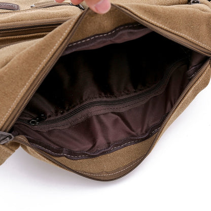 Men's Water Resistant Canvas Shoulder Bag