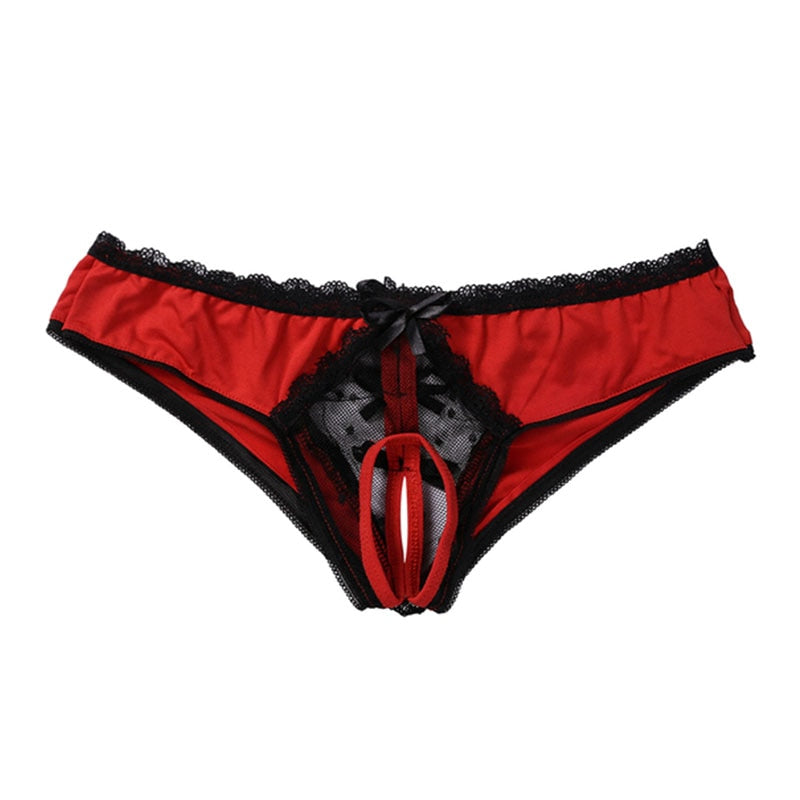 Women Erotic Crotchless Panties Low Waist