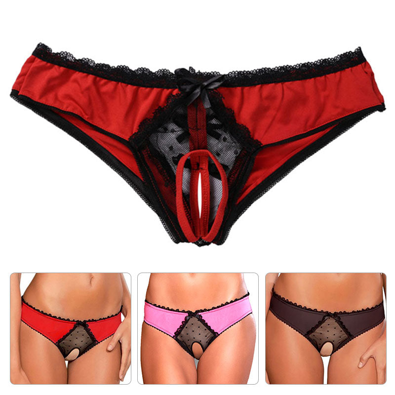 Women Erotic Crotchless Panties Low Waist