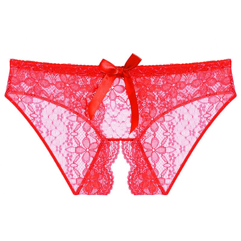 Crotchless Transparent Lace Panties