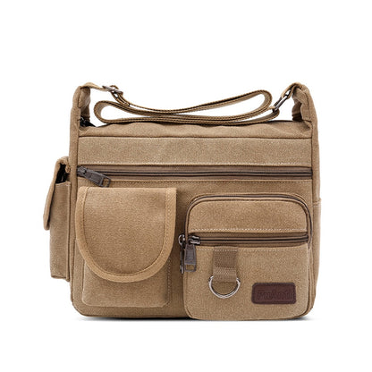 Men's Water Resistant Canvas Shoulder Bag