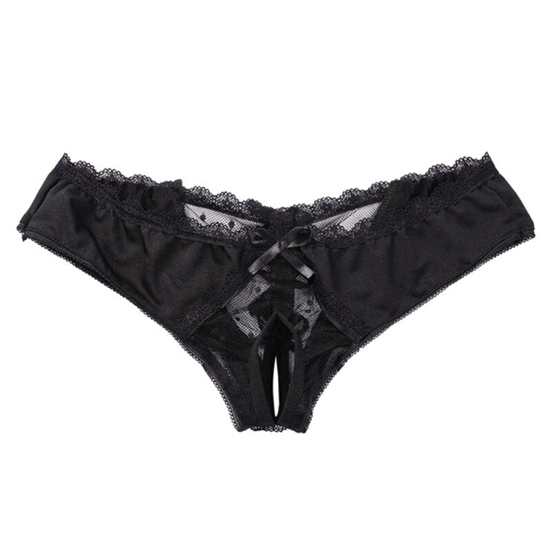 Women Erotic Crotchless Panties Low Waist