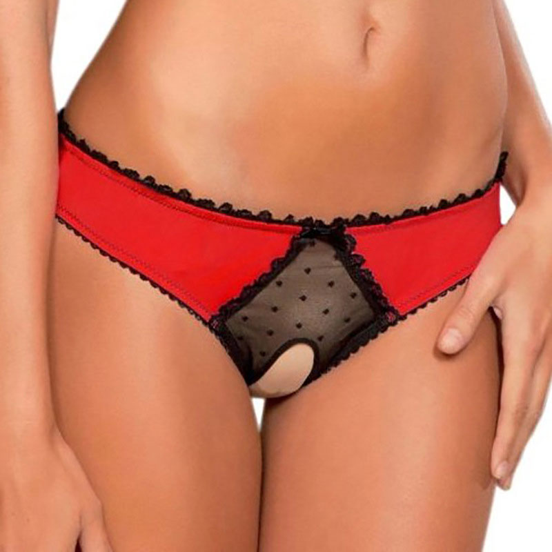 Women Erotic Crotchless Panties Low Waist