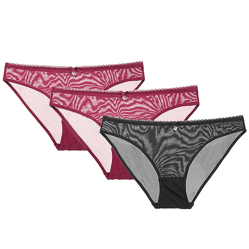 Women's Transparent  Panties 3 Pieces