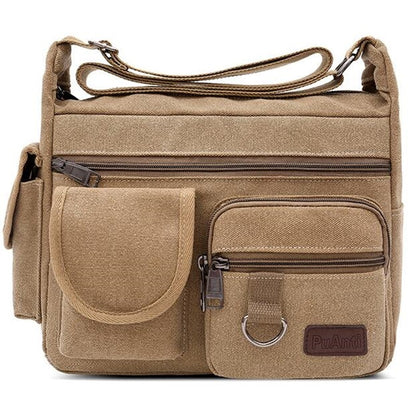 Men's Water Resistant Canvas Shoulder Bag