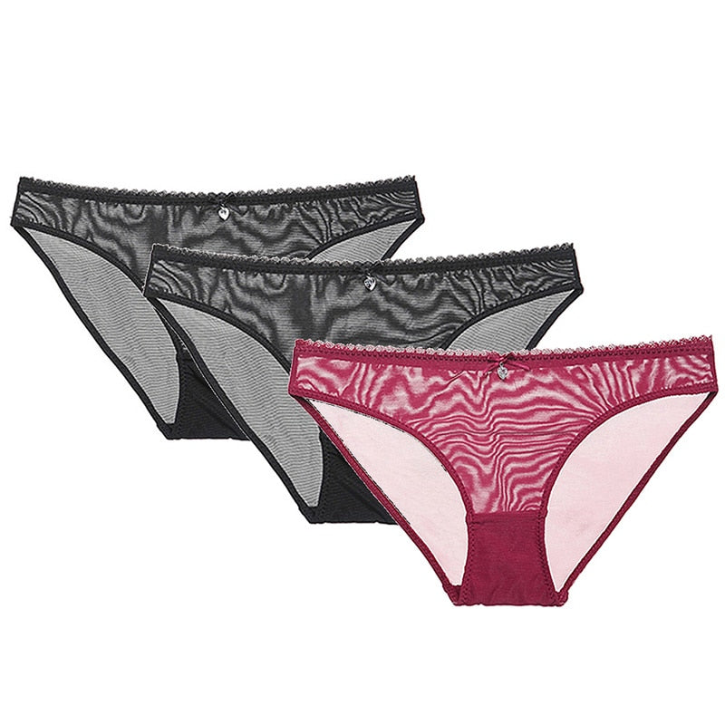 Women's Transparent  Panties 3 Pieces