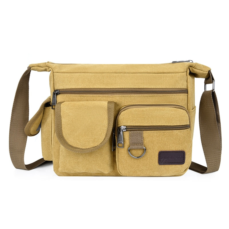 Men's Water Resistant Canvas Shoulder Bag