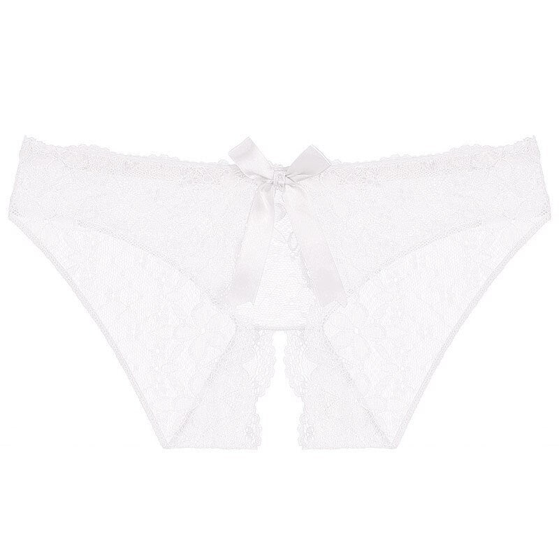 Crotchless Transparent Lace Panties