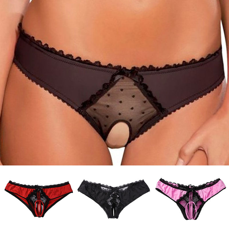 Women Erotic Crotchless Panties Low Waist