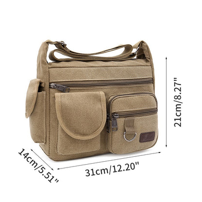 Men's Water Resistant Canvas Shoulder Bag