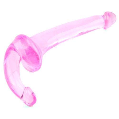 Double Fun Pink Strapless Strap On Dildo - Love Power