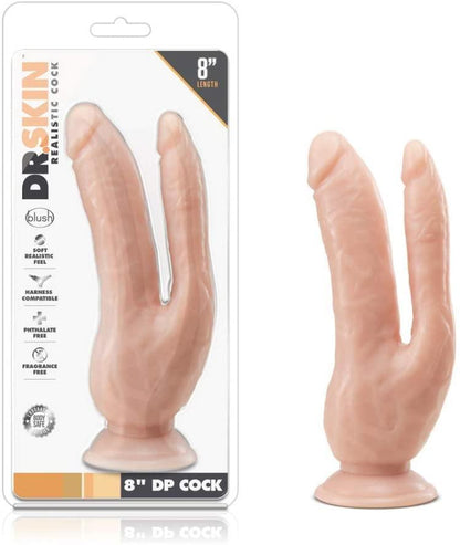 Dr. Skin Dual Penetrating Vibrating Dildo 20.32cm - Love Power