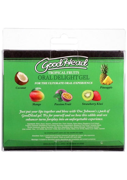 GoodHead Oral Delight Gel Tropical Fruits (5 Pack) - Love Power