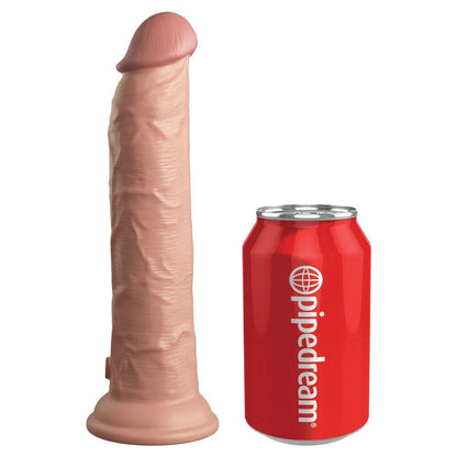 King Cock Elite Dual Density Vibrating Cock Flesh Pink 22.86cm - Love Power