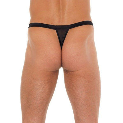 Men's Black G-String With Red Pouch - Love Power