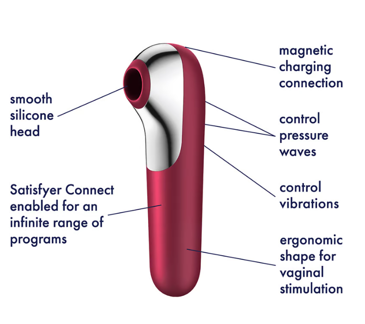 Satisfyer App Enabled Dual Love Clitoral Massager Red