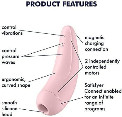 Satisfyer App Enabled Curvy 2 Plus Clitoral Massager Pink - Love Power