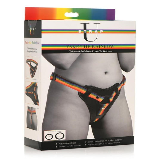 Strap U Take The Rainbow Universal Harness – Rainbow - Love Power